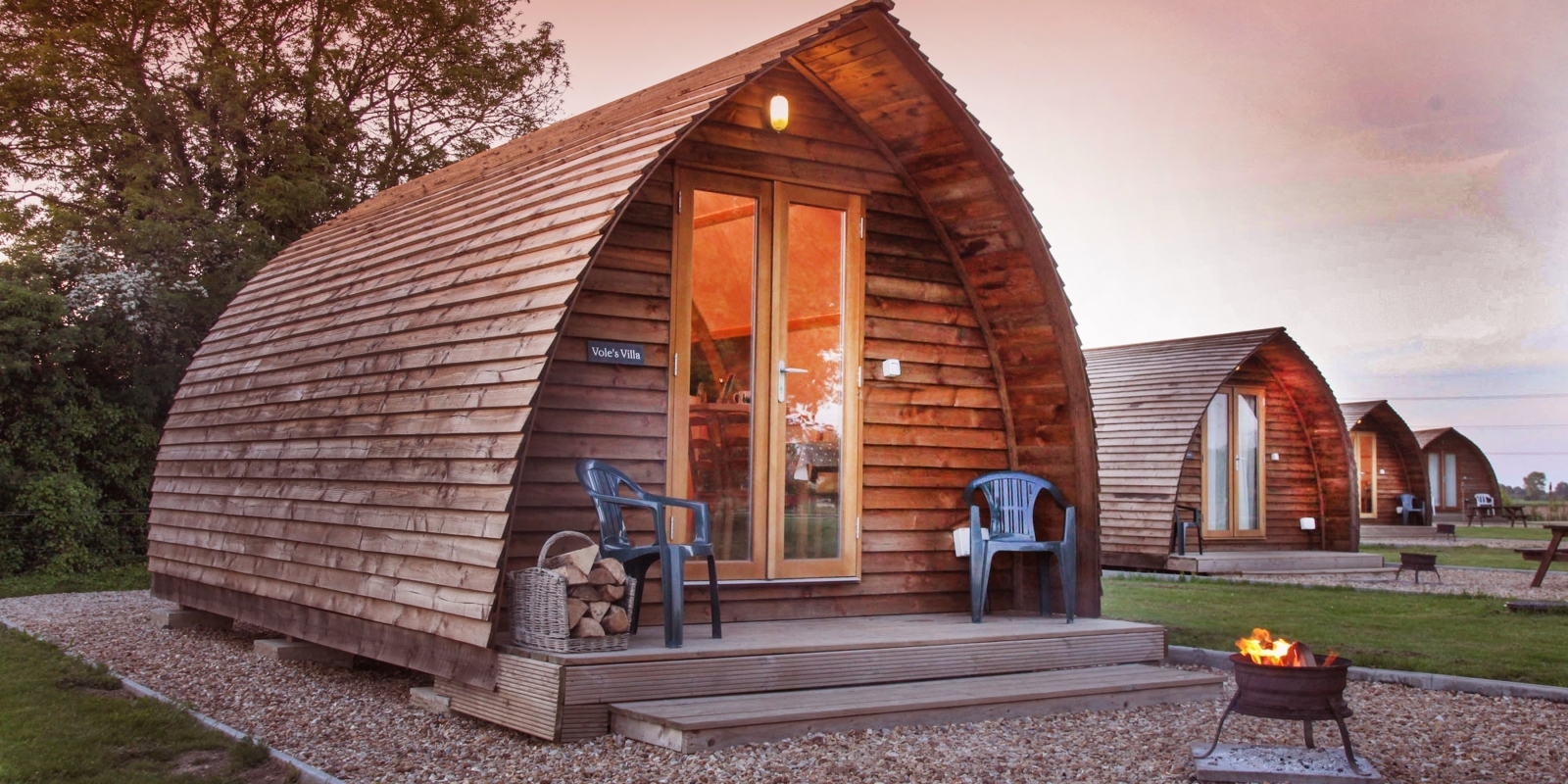 Enjoy warm summer evenings in our en-suite Wigwams